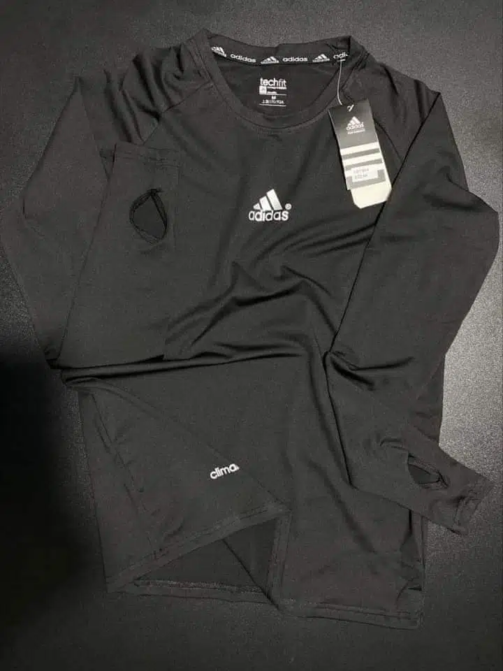 Adidas Compression Long Sleeve Black – with fingers – Abdalla Store